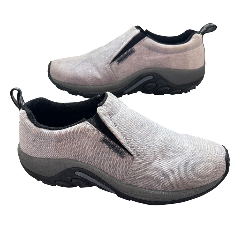 Merrell Jungle Moc Canvas Slip On Shoes Mens 9 Grey Grisaille Performance 53087